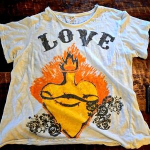Magnolia Pearl Graphic Love T-Shirt with Heart Design